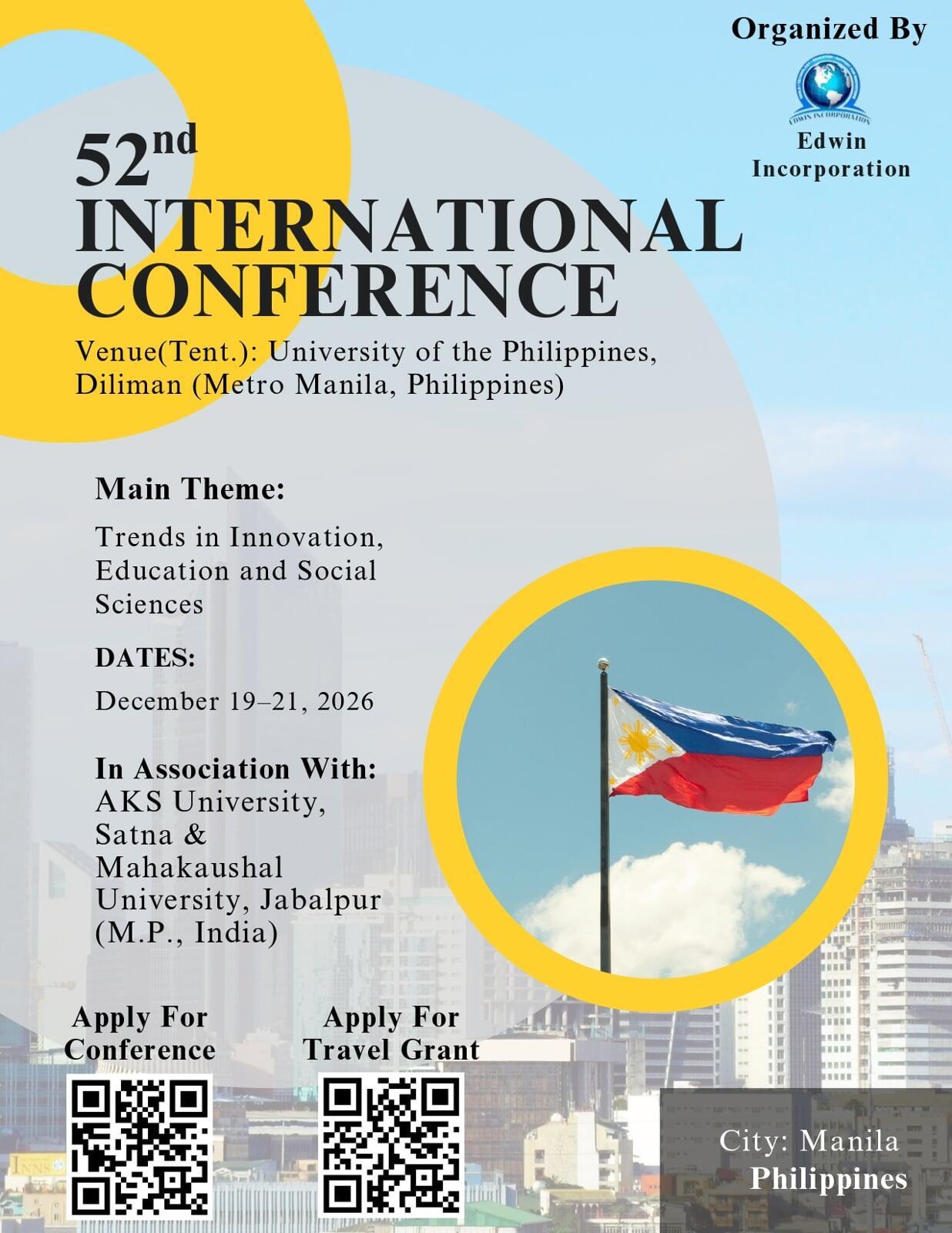 52nd International Conference Philippines Poster